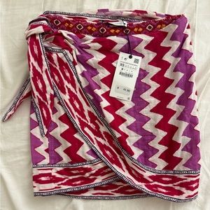 Zara wrap printed skirt NWT XS